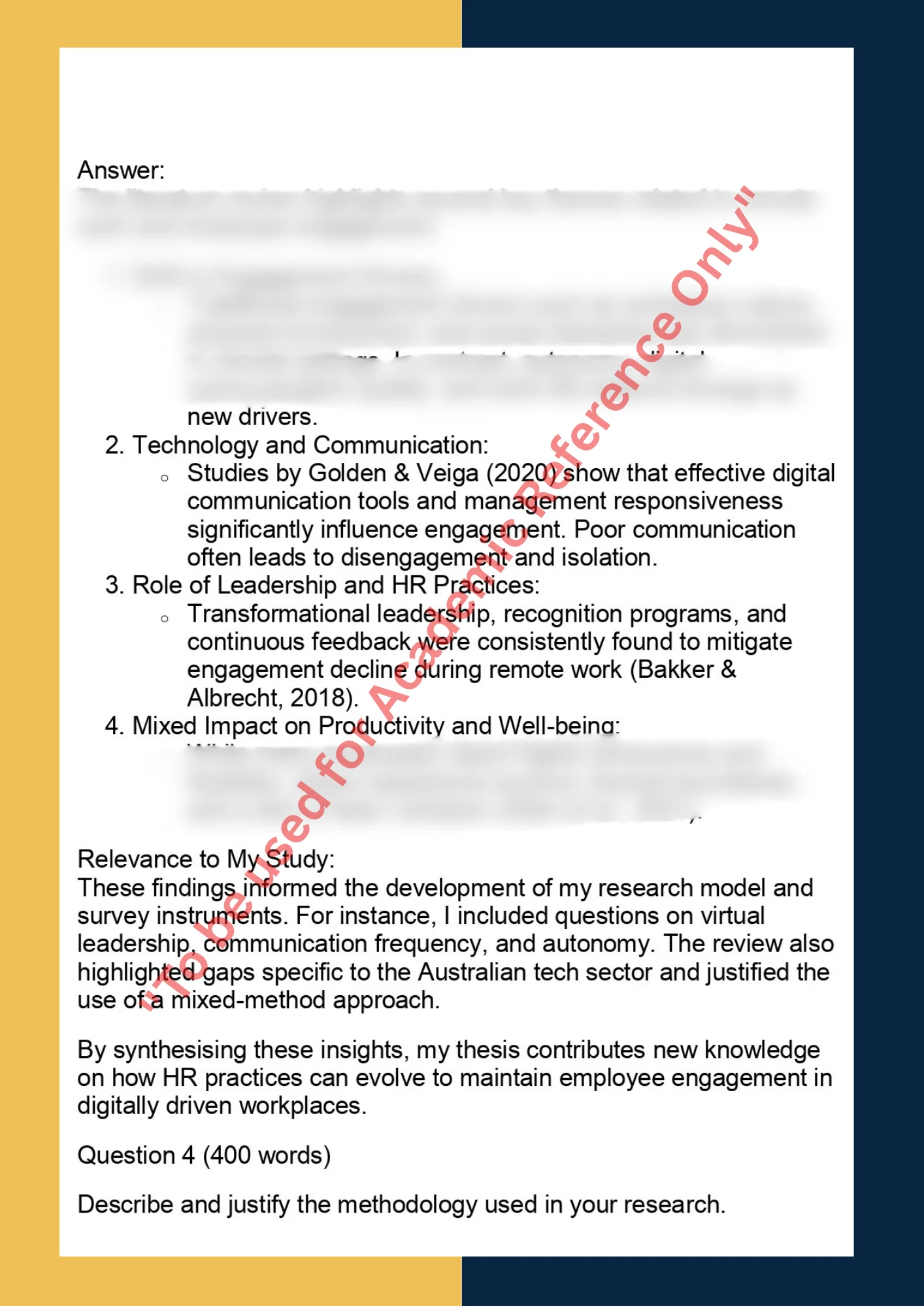 HRMT7001– Human Resource Management Thesis 2